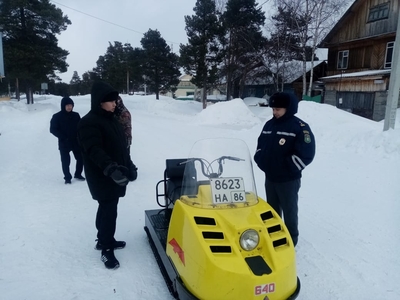 Вождение на снегоходе  Буран- Лидер